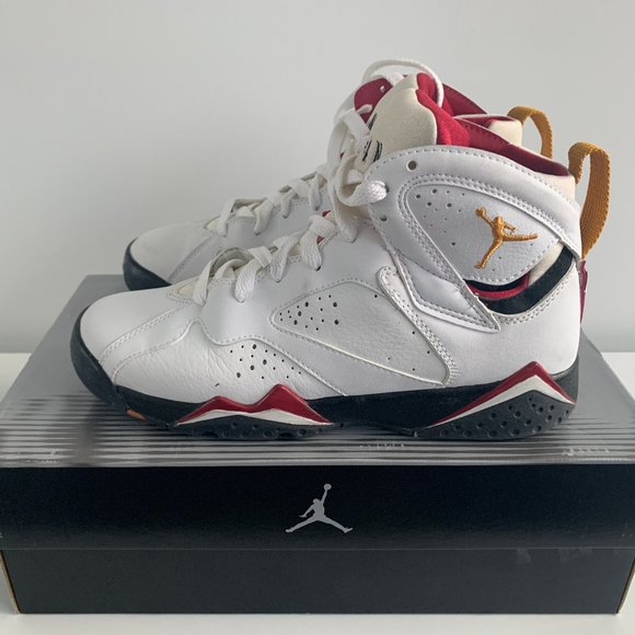 Air Jordan 7 Retro GS WHITE/BLACK/CARDINAL RED size 6 Youth/7.5 Women - Picture 1 of 6